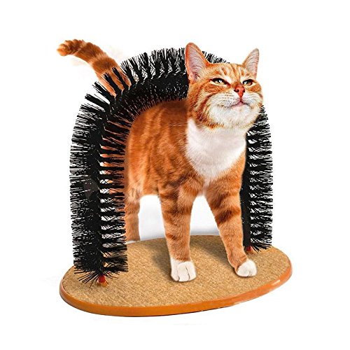 Dougez Cat Arch Self Groomer Massager, Cat Scratcher Toys Fur Gro...
