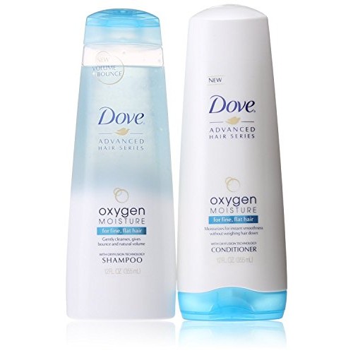 Dove Advanced Hair Series Oxygen Moisture 12 OZ Shampoo & 12 OZ C...