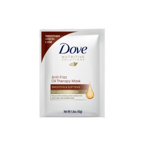 Dove Anti-Frizz Oil Smooth Hair Mask, 1.5 oz Pack of 2