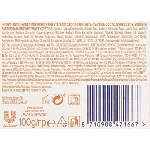 Dove Beauty Cream Bar With Moroccan Argan Oil, 3.5 Ounce / 100 Gr...