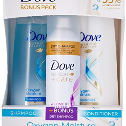 Dove Beauty Set, Oxygen Moisture Shampoo and Conditioner plus Dry...