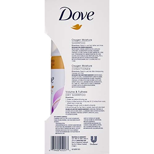 Dove Beauty Set, Oxygen Moisture Shampoo and Conditioner plus Dry...
