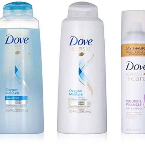 Dove Beauty Set, Oxygen Moisture Shampoo and Conditioner plus Dry...