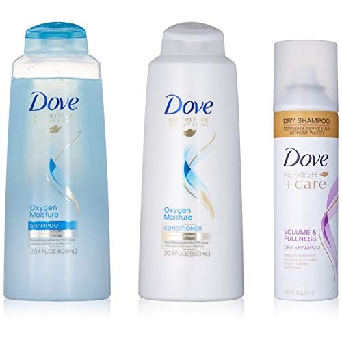 Dove Beauty Set, Oxygen Moisture Shampoo and Conditioner plus Dry...