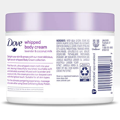Dove Whipped Body Cream Dry Skin Moisturizer Lavender and Coconut...