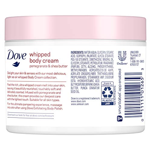Dove Whipped Body Cream Dry Skin Moisturizer Pomegranate and Shea...