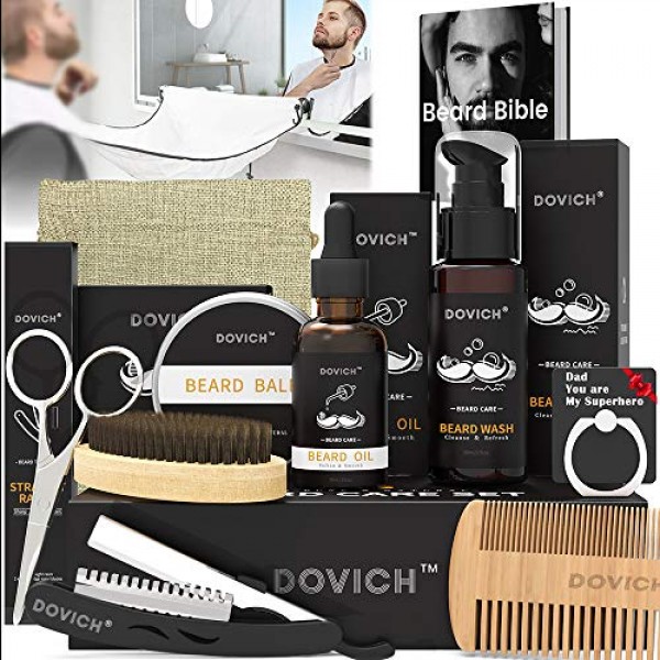 12 In 1 Beard Kit for Men, Beard Growth Kit, Beard Grooming Oil L...
