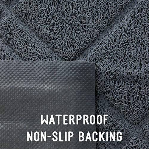 Non-Slip Padded Mesh Kitty Litter Mat Trapping Tray for Cats and ...