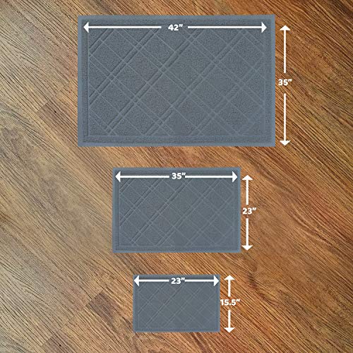 Non-Slip Padded Mesh Kitty Litter Mat Trapping Tray for Cats and ...