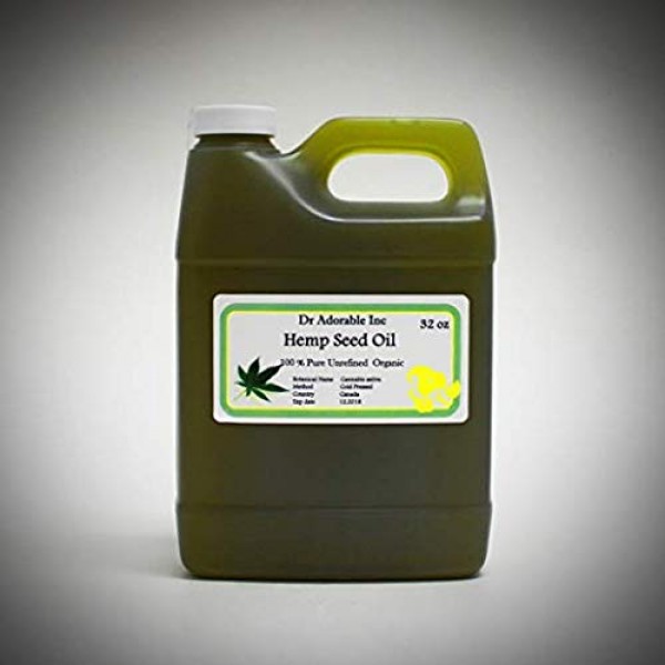 32 Oz Premium Hemp Seed Oil Organic Extra Virgin Unrefined 100% P...