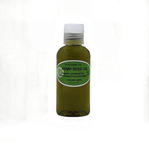 Hemp Seed Oil Pure Organic Cold Pressed by Dr.Adorable 4 oz