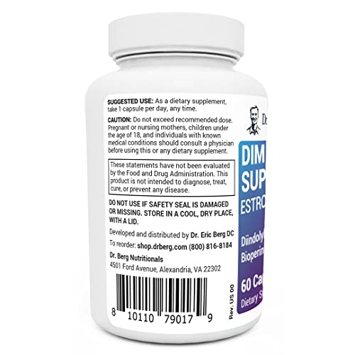 Dr. Berg’s DIM Supplement Estrogen Support for Women - Mood, Skin...