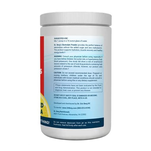 Dr. Bergs Electrolyte Powder, Lemonade PLUS - Hydration Drink Mi...