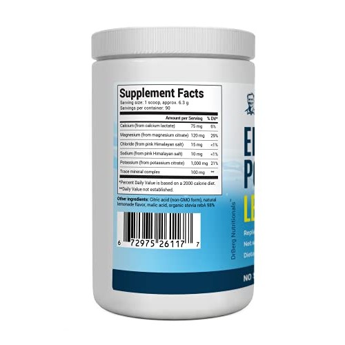 Dr. Bergs Electrolyte Powder, Lemonade PLUS - Hydration Drink Mi...