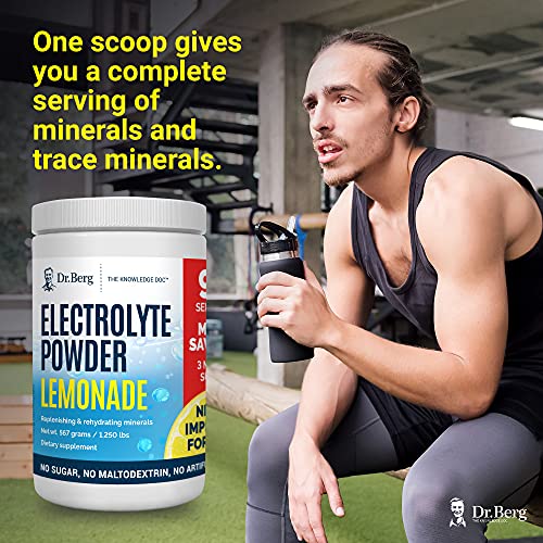 Dr. Bergs Electrolyte Powder, Lemonade PLUS - Hydration Drink Mi...