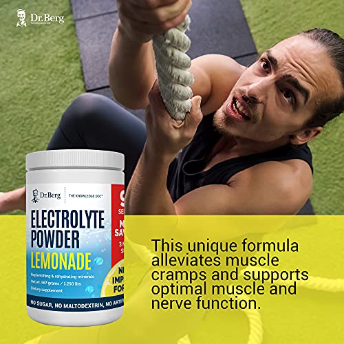 Dr. Bergs Electrolyte Powder, Lemonade PLUS - Hydration Drink Mi...