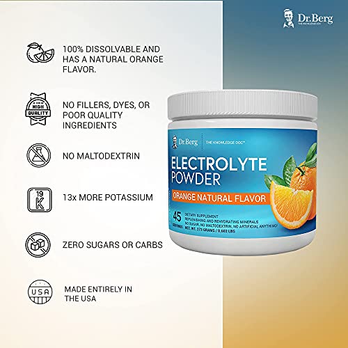 Dr. Bergs Original Electrolyte Powder, High Energy, Replenish & ...
