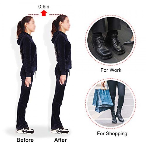 Dr. Foots Height Increase Inserts, Gel Heel Lift Insoles, Shoe L...