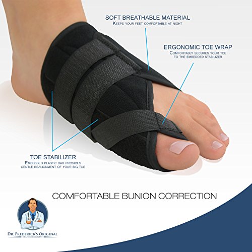 Dr. Fredericks Original Nighttime Bunion Splints - 2 Double-Stit...