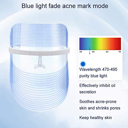 LED Face Light - Blue & Red & Yellow Light - Red Light Led Facial...