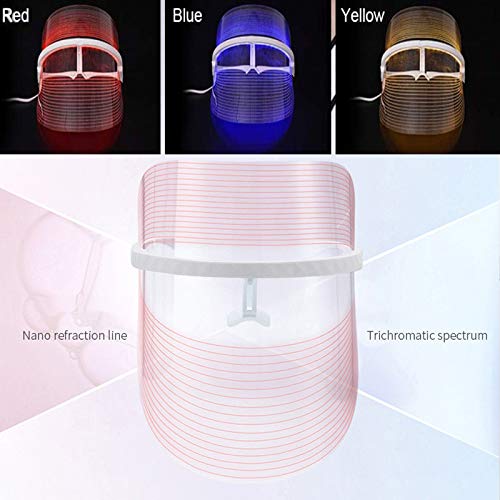 LED Face Light - Blue & Red & Yellow Light - Red Light Led Facial...
