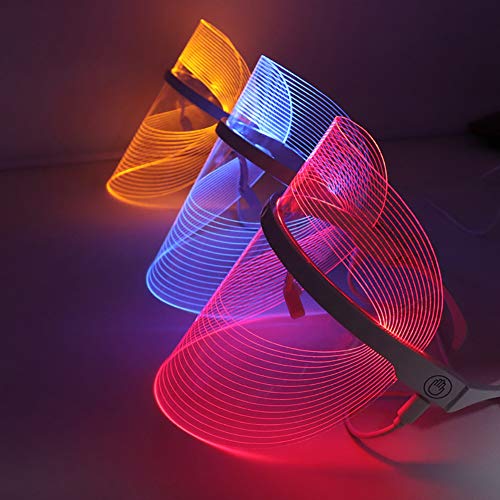 LED Face Light - Blue & Red & Yellow Light - Red Light Led Facial...