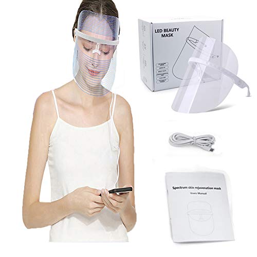 LED Face Light - Blue & Red & Yellow Light - Red Light Led Facial...