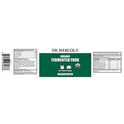 Dr. Mercola Organic Fermented Food for Cats & Dogs, 2.75 oz. per ...
