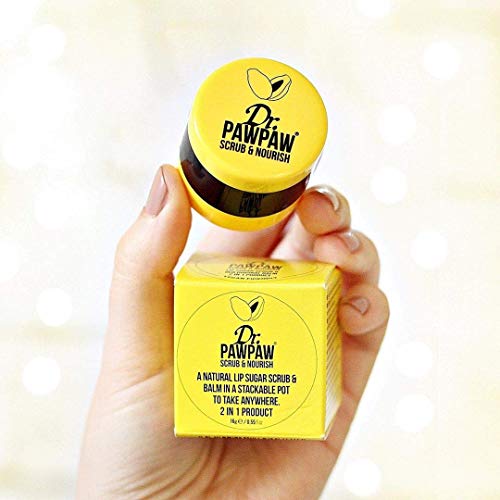 Dr. PAWPAW - Scrub & Nourish Duo Pot | 2 In 1 Lip Sugar Scrub & B...