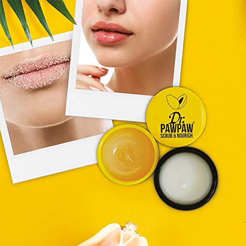 Dr. PAWPAW - Scrub & Nourish Duo Pot | 2 In 1 Lip Sugar Scrub & B...
