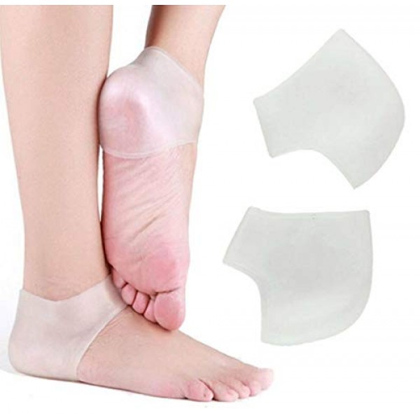 Dr.Pedi Heel Protectors Silicone Gel Heel Cups for Heel Pain Wome...
