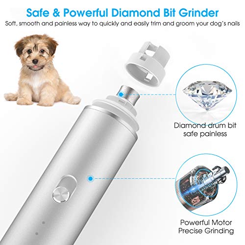 Furrykid Dog Nail Grinder, Professional Pet Nail Trimmer, 2-Speed...