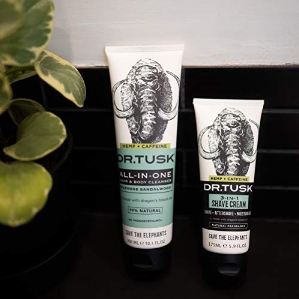 DR. TUSK 3-in-1 Shaving Cream | 97% Natural Shave Cream for Men |...
