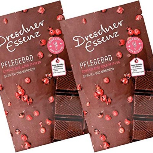 2x60 g Dresdner Essenz Bath Salts - Chocolate + Pink Pepper - wit...