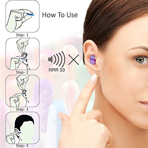 MOLDEX Sparkplugs Soft Foam Earplugs 50 Pairs Ear Plugs for Sleep...