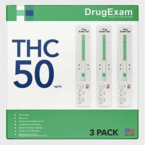 3 Pack - DrugExam Made in USA Highly Sensitive Marijuana THC Sing...