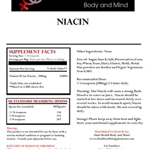 Pure Niacin 1 Kilogram 2.2 lbs Vitamin B3 Nicotinic Acid Powd...
