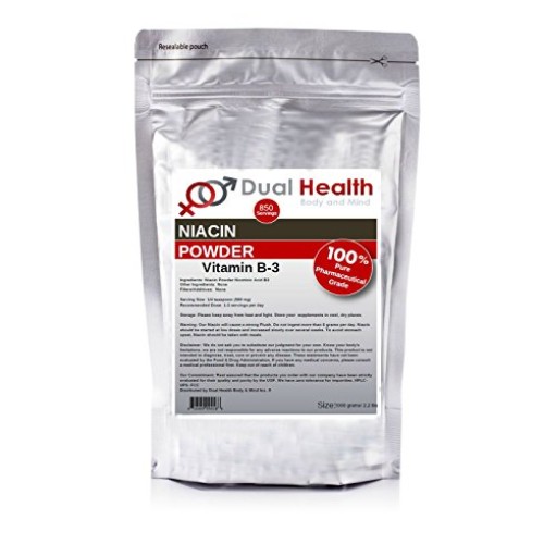 Pure Niacin 1 Kilogram 2.2 lbs Vitamin B3 Nicotinic Acid Powd...