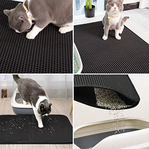 DUANY STORE Cat Litter Mat Cat Litter Trapping Mat, Honeycomb Dou...
