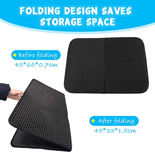 DUANY STORE Cat Litter Mat Cat Litter Trapping Mat, Honeycomb Dou...