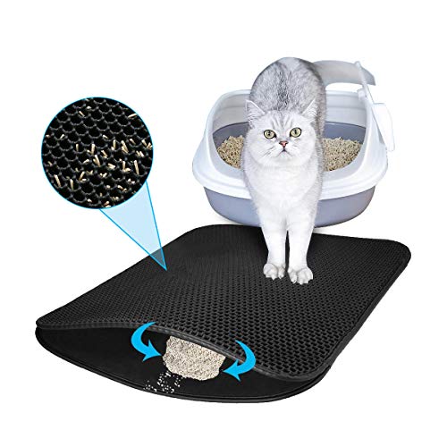 DUANY STORE Cat Litter Mat Cat Litter Trapping Mat, Honeycomb Dou...