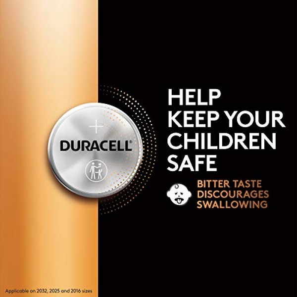 Duracell - 2032 3V Lithium Coin Battery - with bitter coating - 2...