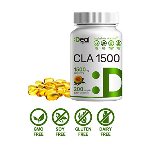 Deal Supplement CLA 1500mg Per Serving, 200 Softgels, Super Extra...