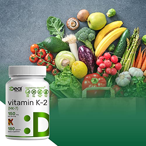 Eagleshine Vitamins Vitamin K2 MK-7 Menaquinone 150 mcg, 6 Months...