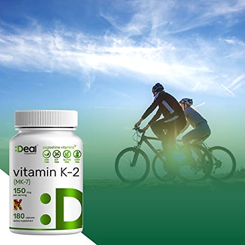 Eagleshine Vitamins Vitamin K2 MK-7 Menaquinone 150 mcg, 6 Months...