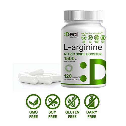 Muscle Builder L-Arginine 1500 mg, 120 Capsules, 3-1 Arginine AAK...
