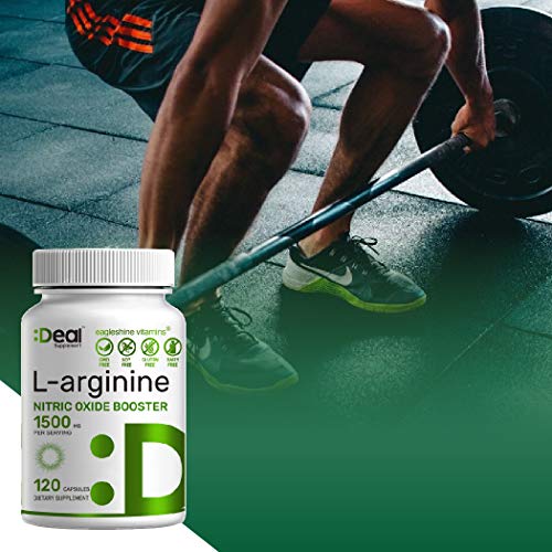 Muscle Builder L-Arginine 1500 mg, 120 Capsules, 3-1 Arginine AAK...