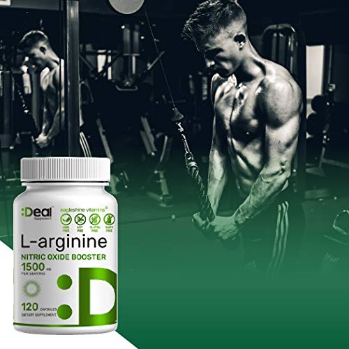 Muscle Builder L-Arginine 1500 mg, 120 Capsules, 3-1 Arginine AAK...
