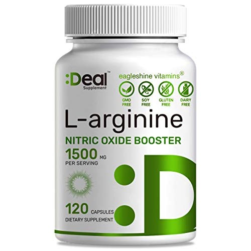 Muscle Builder L-Arginine 1500 mg, 120 Capsules, 3-1 Arginine AAK...