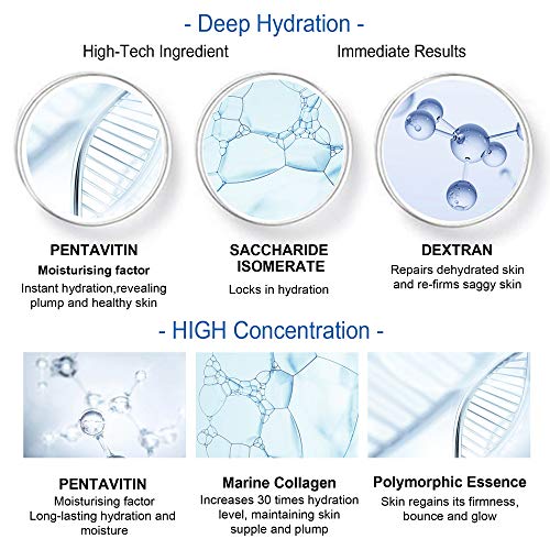 EAORON Facial Mask Hyaluronic Acid Collagen Face Mask, EAORON Mas...